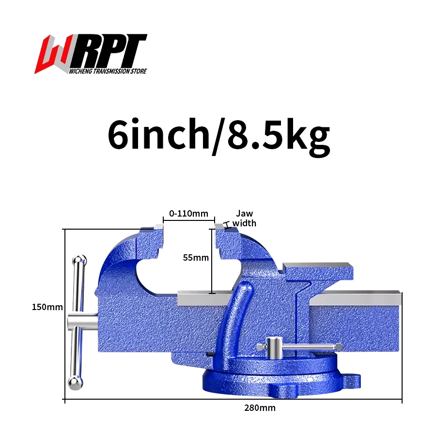 1PC Heavy Duty Bench Vise Household Small Vice 6 Inch 8.5KG Workbench 360 Degree Rotation Flat-Nose Pliers