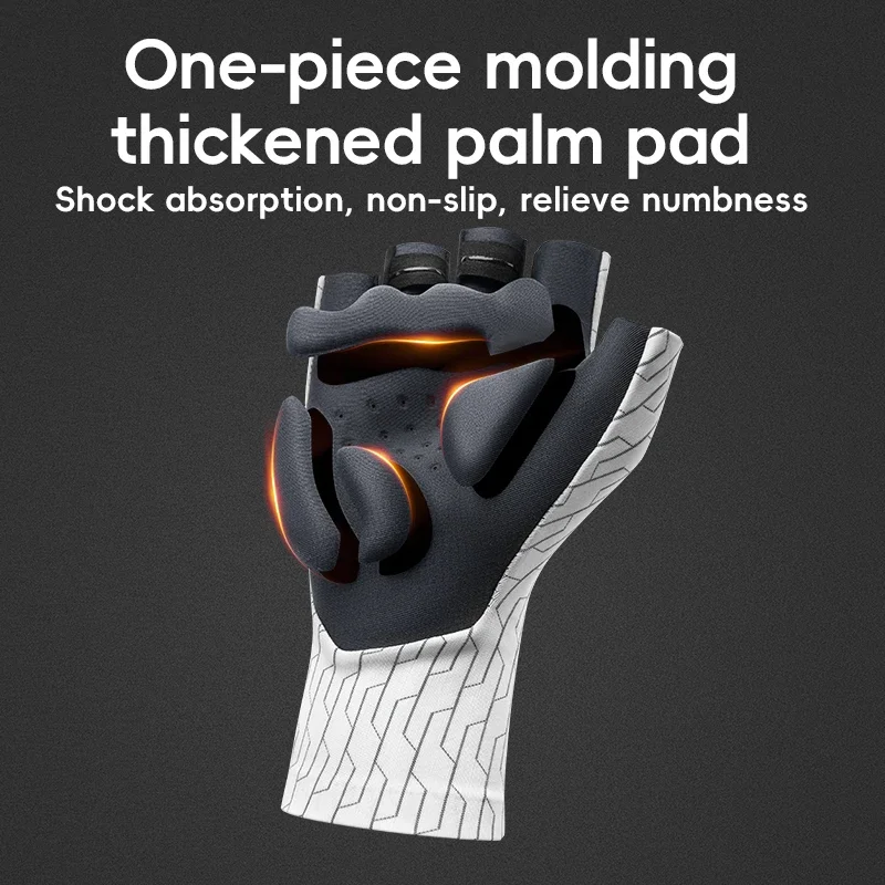 ROCKBROS Sunscreen Cycling Gloves Breathable Bike Finger Half Gloves Shock Absorption Non-slip Gloves Outdoor Full Finger Gloves