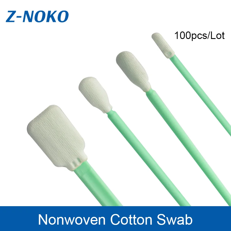 ZNOKO 100 قطعة صناعة القطن مسحة صغيرة Dus قبالة أدوات الليزر مكافحة ساكنة لتنظيف عدسة الليزر واقية ويندوز رئيس جزء