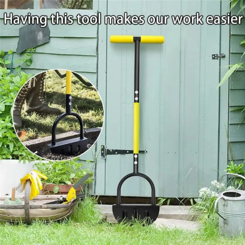 Hot Selling Handheld Lawn Mower Portable T-Grip Handle Trimming Shovel Half Moon Shape Manual Edging Tool Courtyards
