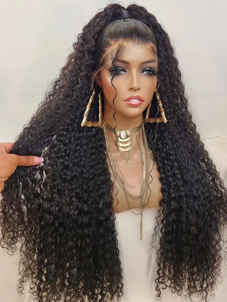 

13x6 Кружевные фронтальные человеческие волосы Парики Глубокая волна Прозрачный 30 40 дюймов 250 Плотность Бразильский Remy 13x4 Парик фронта шнурка для женщин