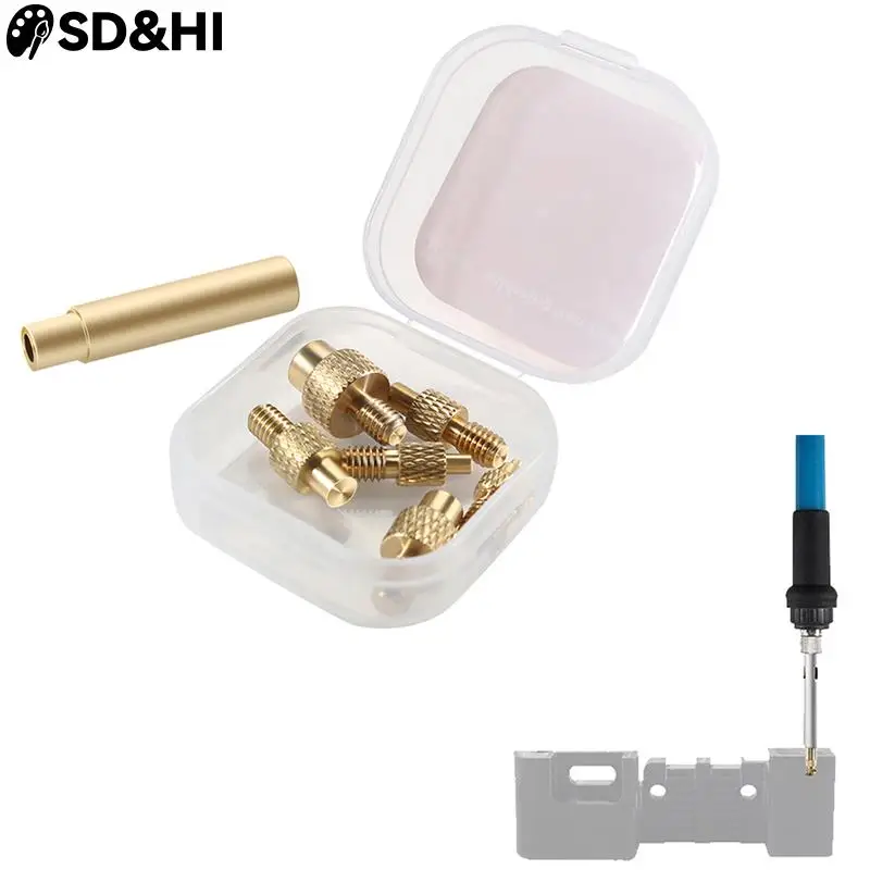 Heat Insert Nut Iron Tip M2 M3 M4 M5 M6 M8 Brass Thread Embedded Kit Heat Insertion Tool for Plastic 3D Printer Parts Soldering