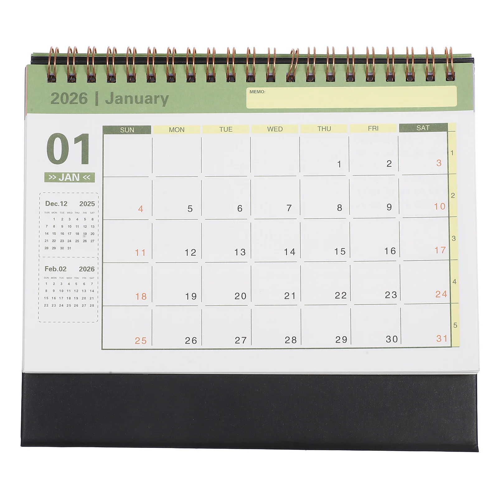 

2026 Standing Flip Calendar Mini Desktop Design Thick Paper Prevents Bleedthrough Ideal for Teachers Workers Stylish Small Desk