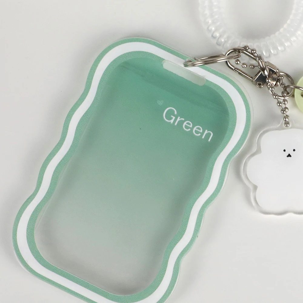 INS Transparent Card Holder Photo Sleeves Pendant Keychain 3 Inch Idol Photocards Protector Cute Bus Card Student Card Case New