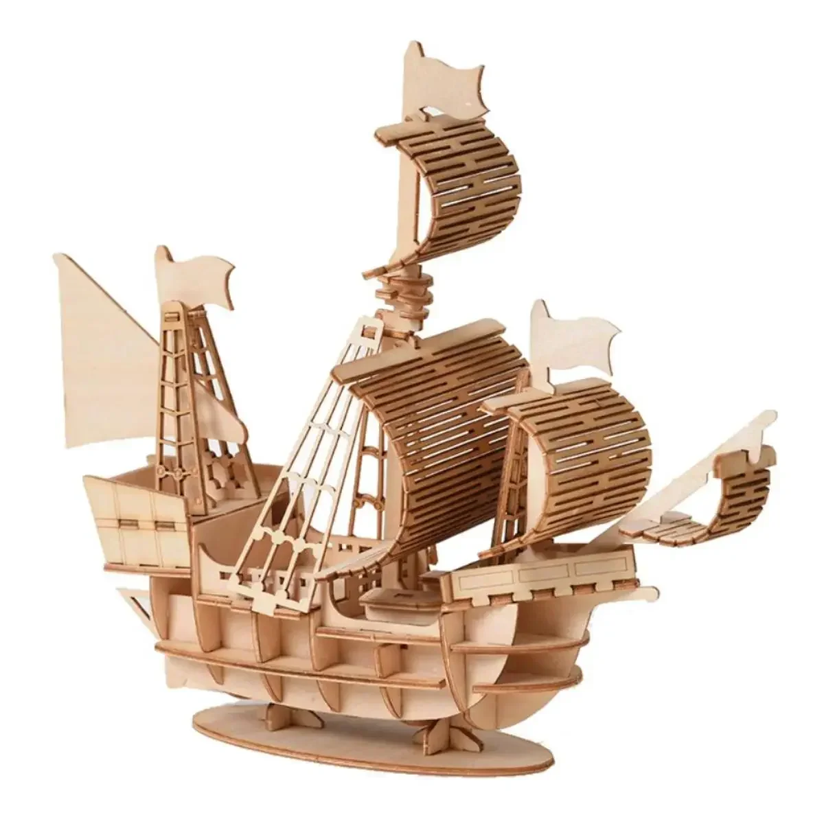 3D Wood Color Puzzles Model Assemble Building Blocks Kits DIY Montessori Educational Ship Cars Fish Cat Dog Gift for Teens Adult