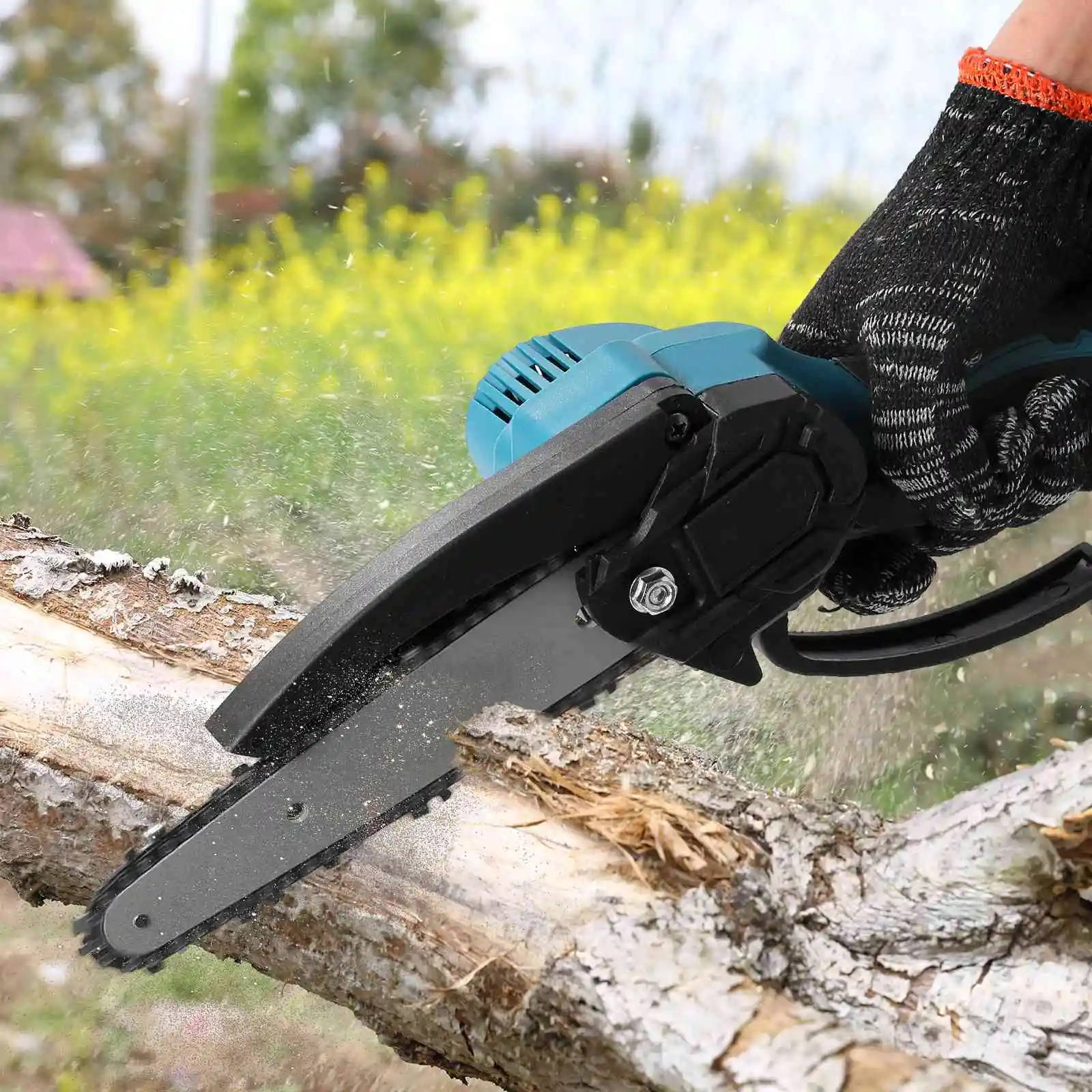 6 Zoll Mini Bürstenlose Elektrische Akku-Astsäge Handgeführte Kabellose Wiederaufladbare Holzbearbeitungssäge Elektrowerkzeug für Makita 18V Akku – Detail 6
