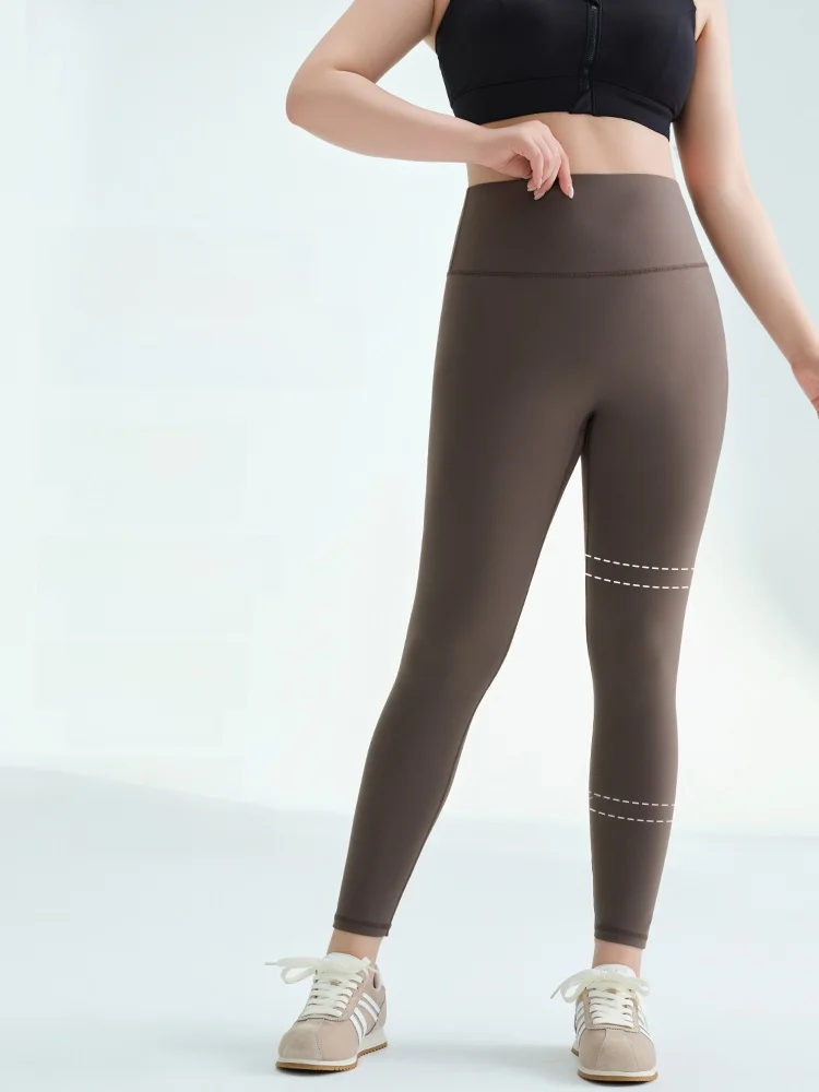 Pantaloni da yoga a vita alta Pantaloni da fitn sportivi autunnali da donna Modello in pelle arca Bot elastico leggero e traspirante