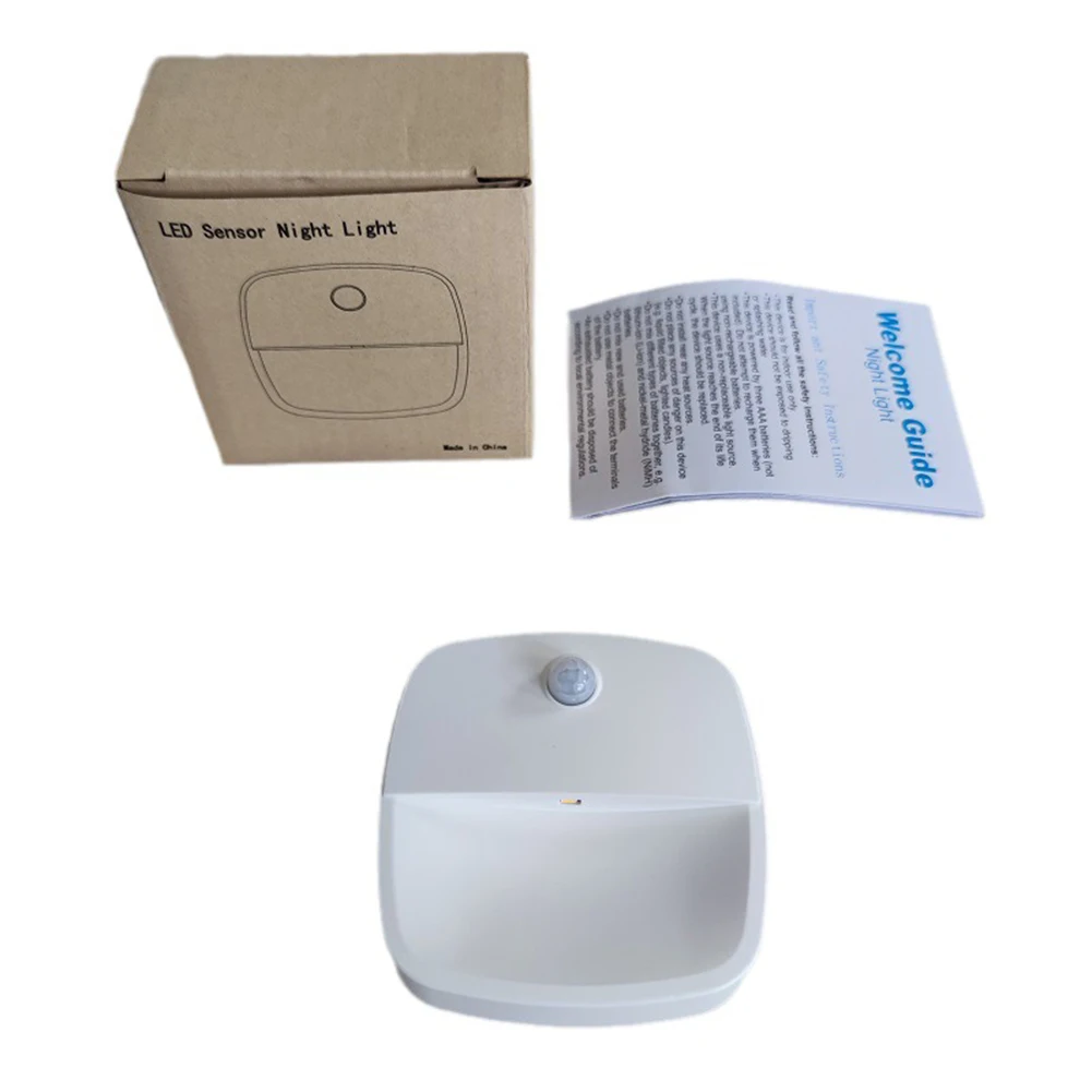 1pc LED Night Light Battery Powered Motion Sensor Human Induction Wireless Night Light For Closet Kitchen Basement 0.3W