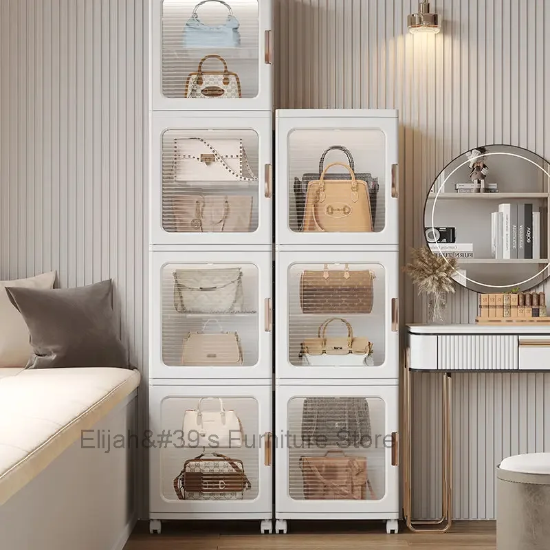 MultiLayer Foldable Storage Cabinet Living Room Coffee Capsules Snacks Books Medical Shelves Bedroom Bags Clothing Locker