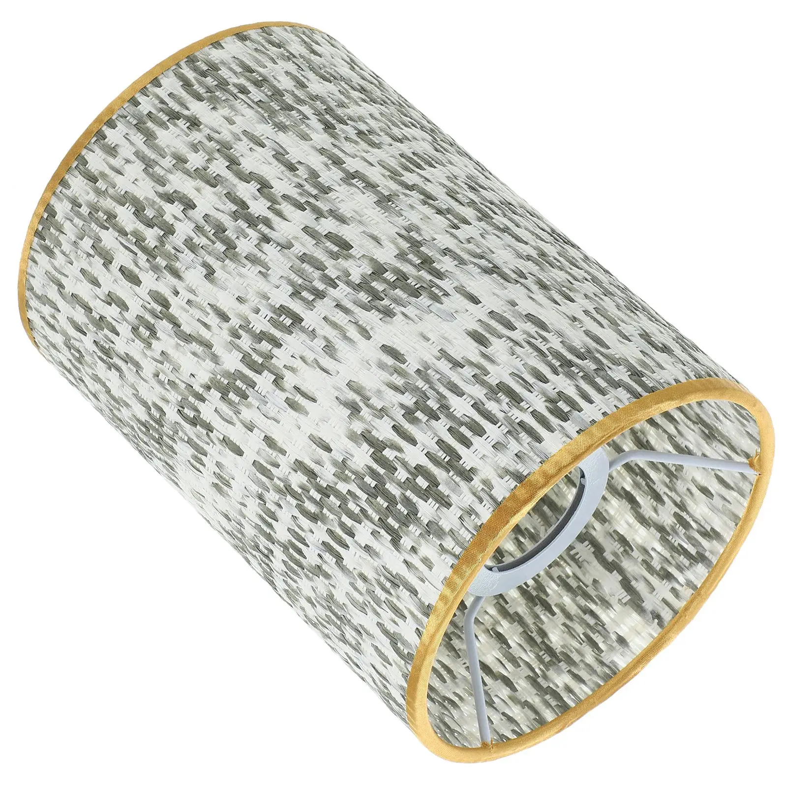 

Красочный тканый абажур из ткани, 8 шт., настольные абажуры из ПВХ, железная крышка, бочка для настольных ламп, корпус для спальни, освещение для домашнего офиса