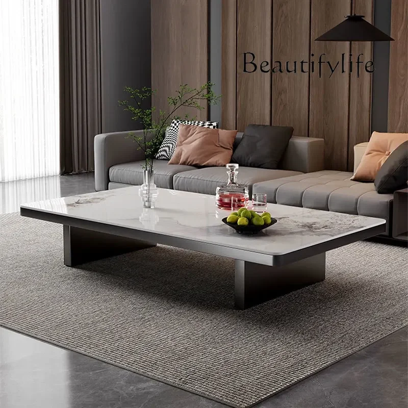 

Tu Floating Coffee Table, Living Room Home Use, Stone Slab Rectangular, Light Luxury Modern, Suitable for Small and Large Spaces