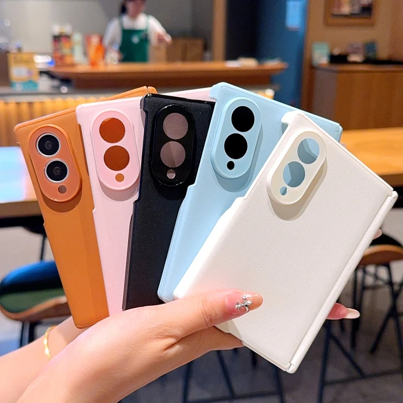 For Samsung Galaxy Z Fold 8  8 Ultra Electroplated Solid Color Leather Magnetic Anti-Fingerprint Shockproof Phone Case