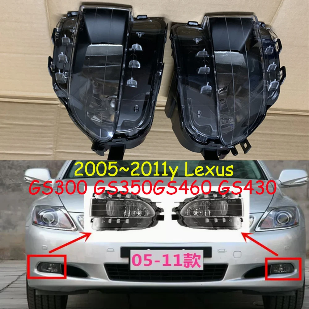 1pcs car accessories bumper headlight for Lexus GS300 GS350 fog light lamp 2005~2011y for Lexus GS460 GS430 daytime head lamp