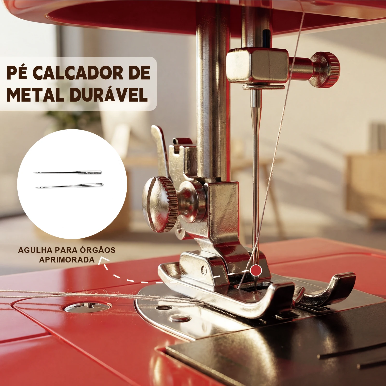 Mini-Elektro-Nähmaschine, multifunktional, für den Heimgebrauch, 16 Stiche, Doppelnadel-Nähmaschine, geräumiger Arbeitsbereich und anfängerfreundliches Design, EU-Version – Detail 3