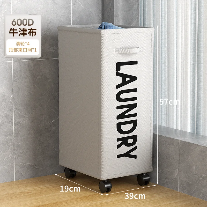 Foldable Laundry Hamper with Wheels Large Capacity Bathroom Dirty Clothes Basket Rolling Storage Cart Laundry Organizer Bin