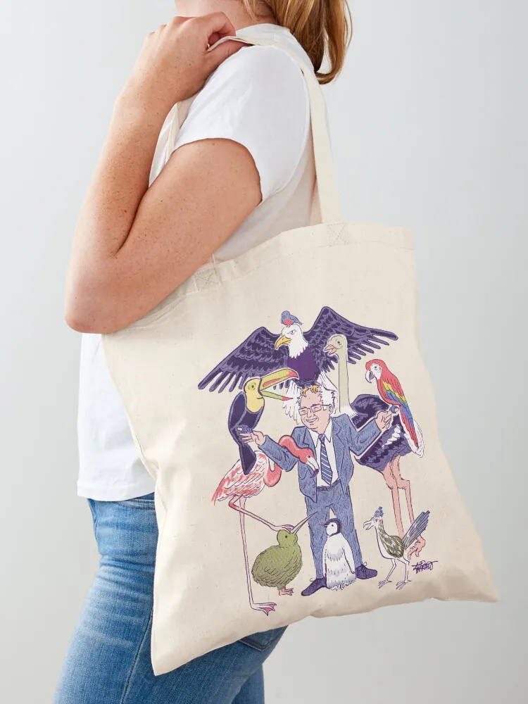 

Bernie and the Birds (no banner) Tote Bag Canvas bag canvas tote bag ecological bags cute pouch