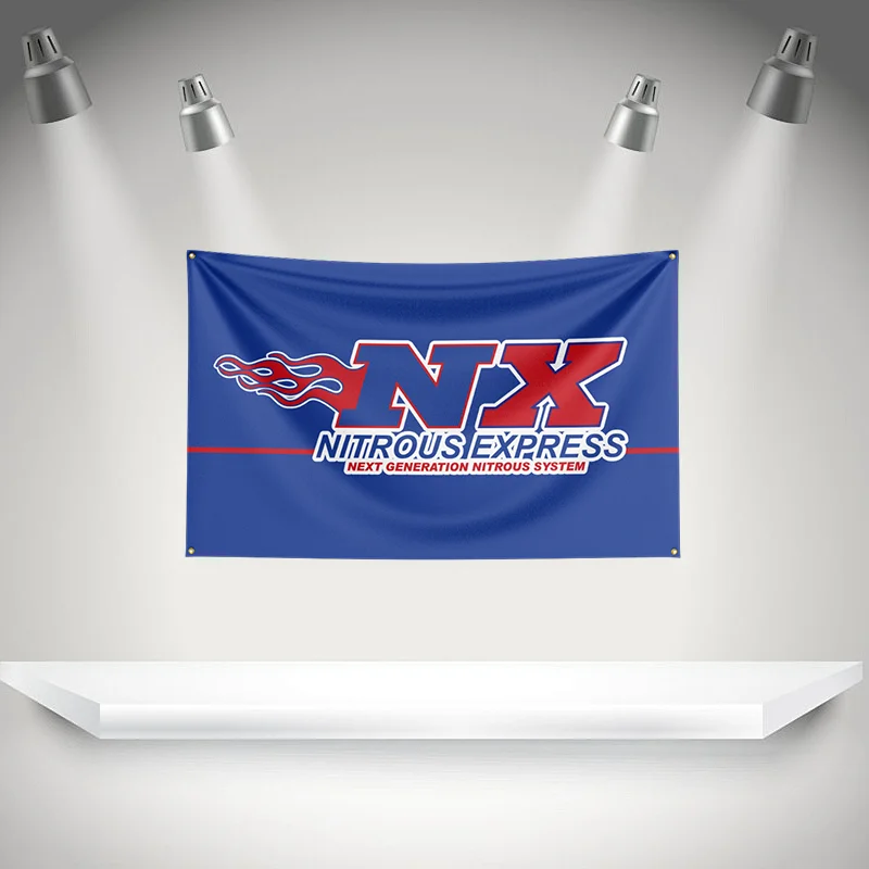Bandeira N-NX NITROUS EXPRESS para Ferramentas Automotivas, Tapeçaria de Impressão HD para Exposição, Fãs de Carros, Decoração de Garagem