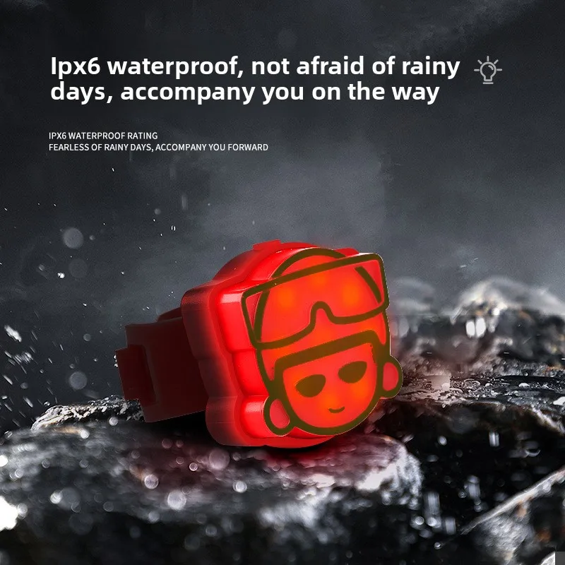 

Highlight Bicycle Tail Light for Glasses Wearers - USB Super Bright Warning Flashlight for Mountain Bike Night Riding