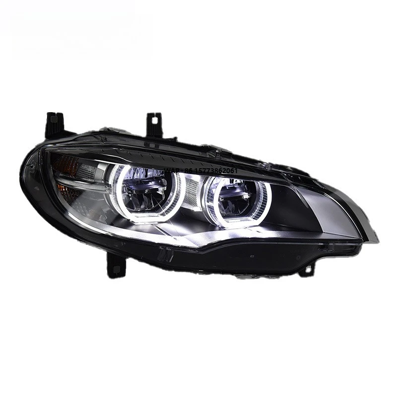 

1 Unit LED Headlights Car Accessories Suitable for Auto Lighting Systems 08-14 X6 Headlight Assembly E71 Angel Eye Headlight