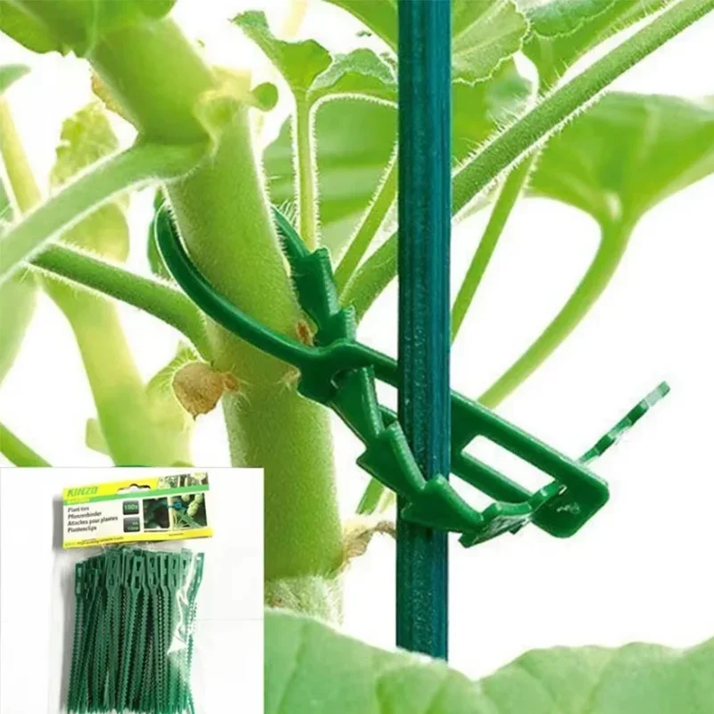Reusable Garden Cable Ties Support Fastener Self Locking Loop Wrap Bundle Ties Strap Adjustable Zipper Ties Organizer Tools