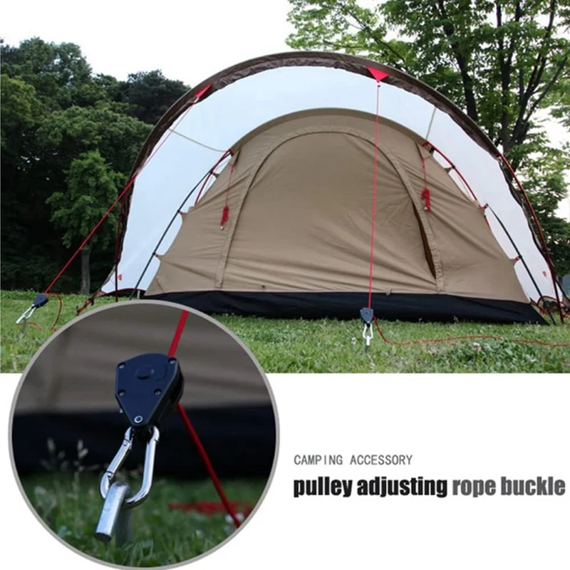 4 Pack 1/8 Inch Lifting Rope Hanger Ratchet Grow Light Fixtures, Reinforced Metal Internal Gears