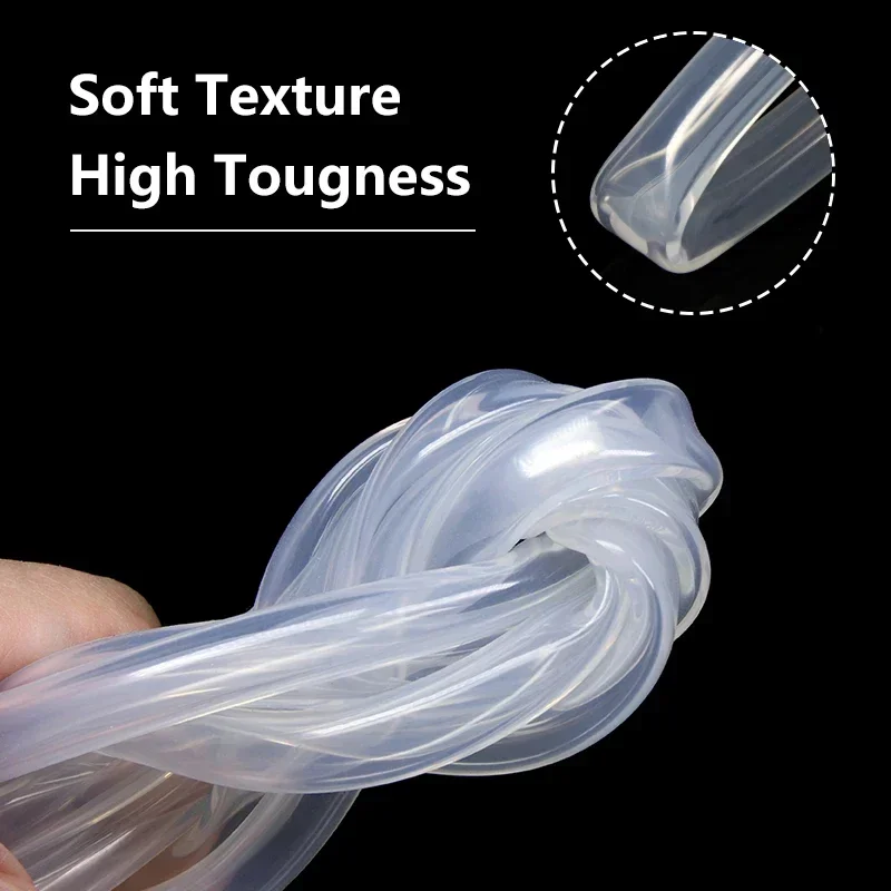 Tuyau flexible en caoutchouc de silicone transparent de qualité alimentaire, tuyau souple pour jardin et aquarium, ID 0.5 ~ 20mm, OD 1 ~ 28mm, 1m ~ 10m