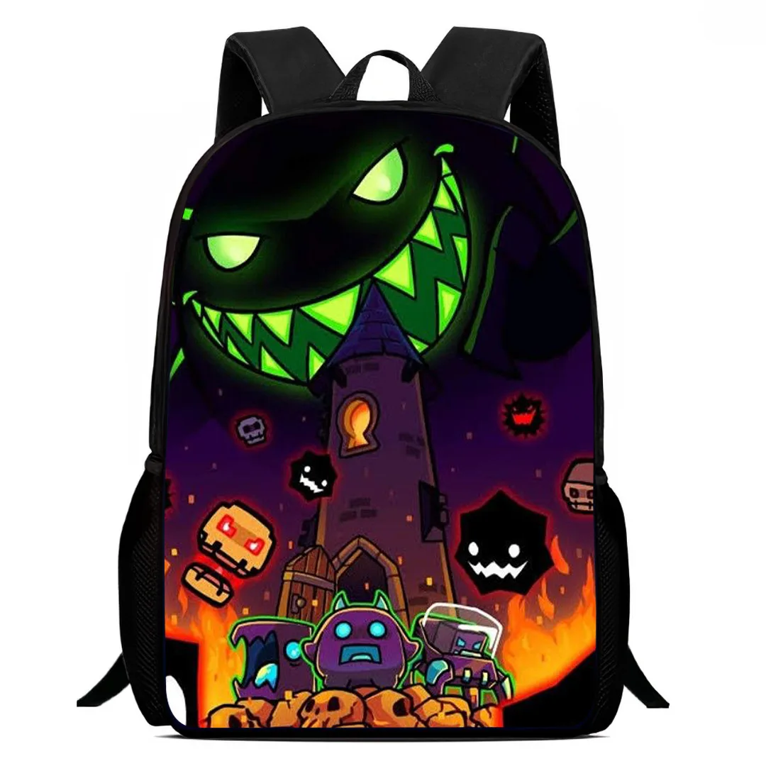 

Mochila Child School Backpack,Cartoon G-geometryDash Child School Backpack Girl Boy,Light Weight Kid Backpack for Kindergarteen