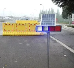 2026 Factory Direct Solar Red and Blue Double Flash LED Traffic Signal Strobe Light for Emergency Circustance Customization Acce