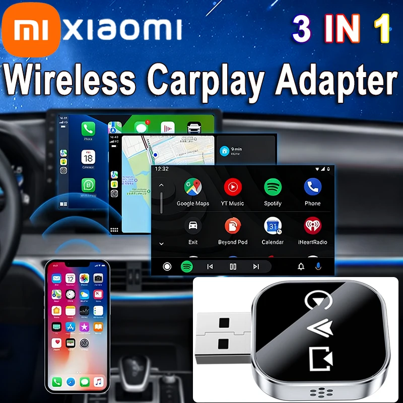 yZ[zXiaomi 3 in 1 AbvO[h CXCarPlay ~[NA_v^[ LCarPlayCXCX^gϊ vOAhvC