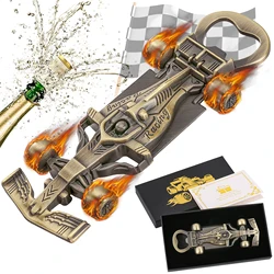 LKKCHER Bronze Beer Opener Racing Design Funny Beer Bottle Opener Gifts for Men Party Bar Corkscrew Kitchen Accessories Tools