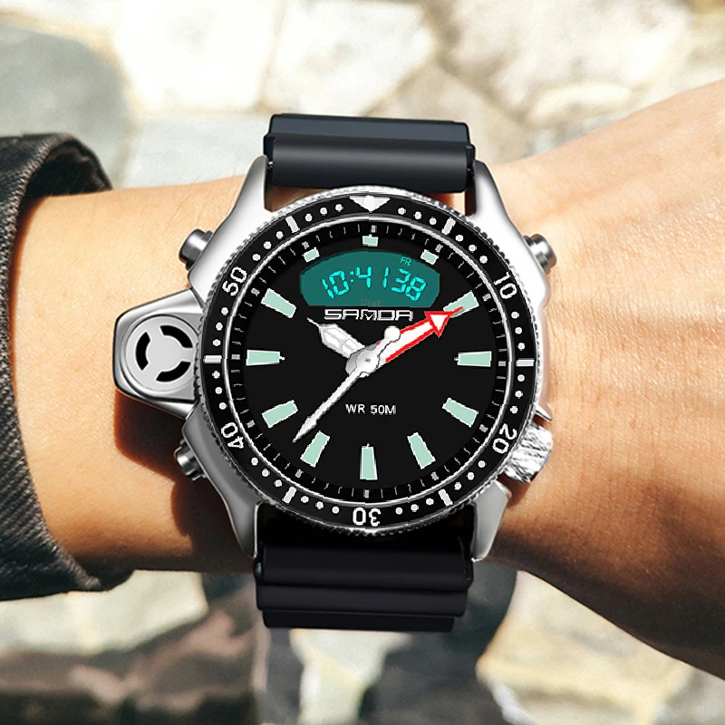 Men Watches Sports Multi Functional Outdoor Waterproof Digital Watch Male Female Student Military Man Quartz Wristwatch Clock