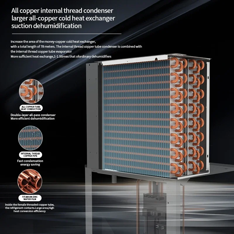 2024 New Design LED Screen Portable Commercial High-Power Air Dehumidifier