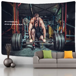 Fitness Muscle Man Tapestry Wall Hanging Hippie Tapiz Witchcraft Psychedelic Black Mystery Dorm Living Room Home Decor