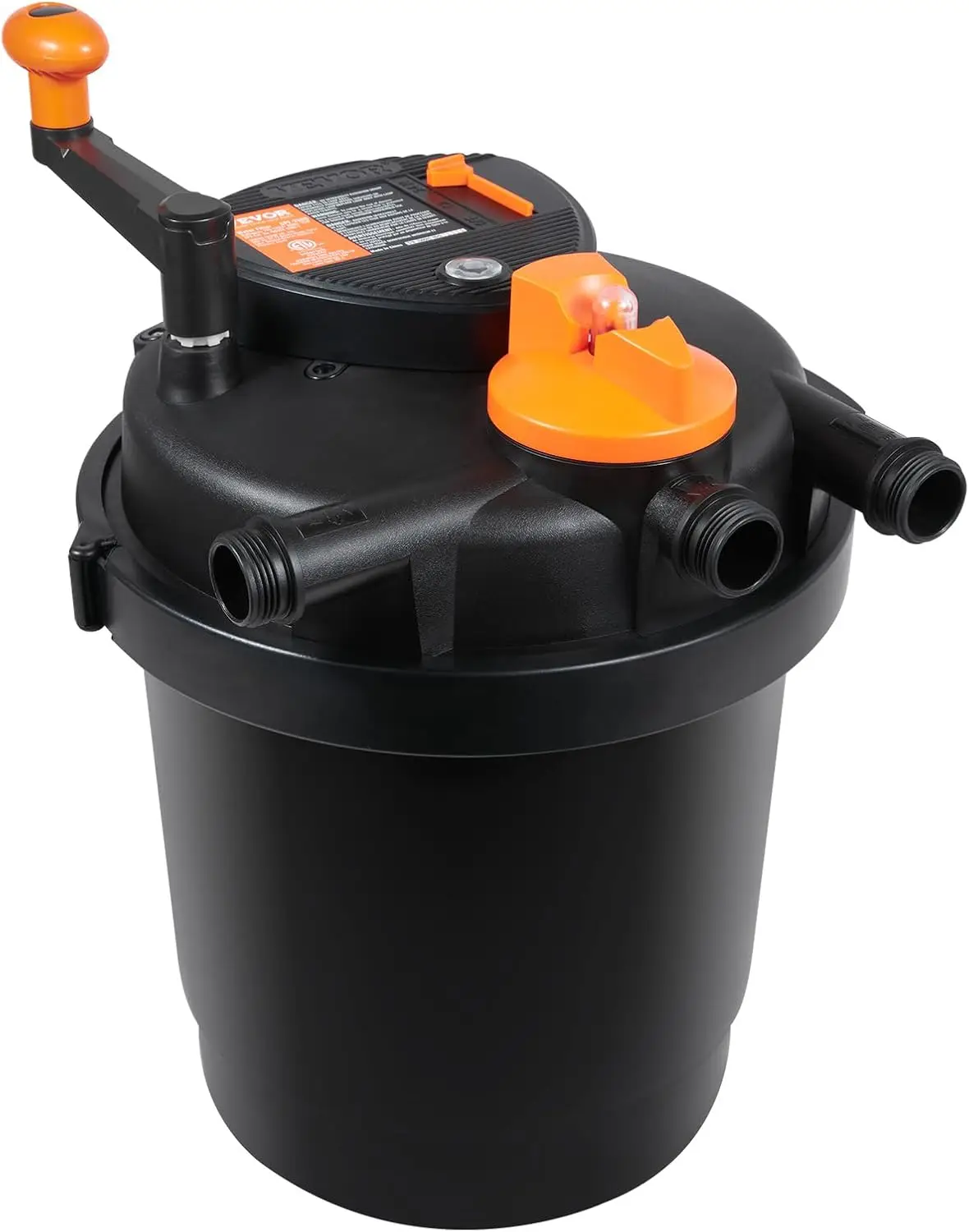 

Bio Pressure Pond Filter, Up to 1600 Gallons, with 13W UV-C Light, 1580 GPH
