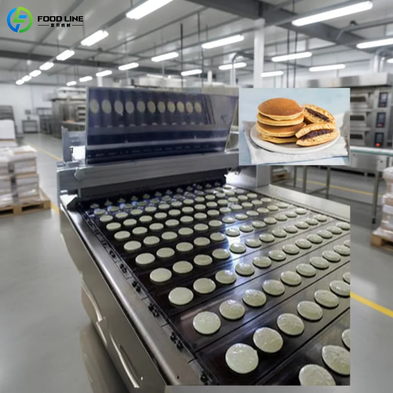 Customized Heavy Duty Dorayaki Pancake Making Machine Dorayaki Pancake Production Line Easy To Operate