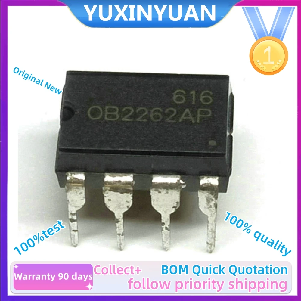 10PCS/lot  100%New Original  OB2262AP OB2262A OB2262 2262 DIP8 YUXINYUAN IC In Stock 