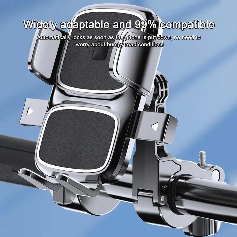 Bicycle Phone Holder Mount Universal Mobile Cell GPS Alloy Riding MTB Motorcycle Stand Bracket Bike Moto Handlebar Antislip Clip