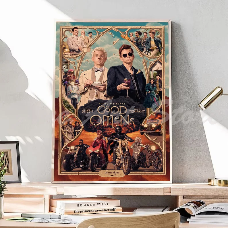 Classic TV Series Good Omens Season 1/2  Poster Canvas Painting HD Printed Wall Art Pictures Home Bar Cafe Interior Decor Gift