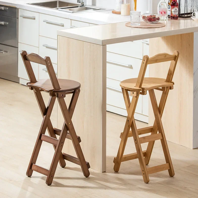 Durable Folding stool Household space saving Mazar stool Sturdy convenient high stool Simple stool Backrest Chair Bench