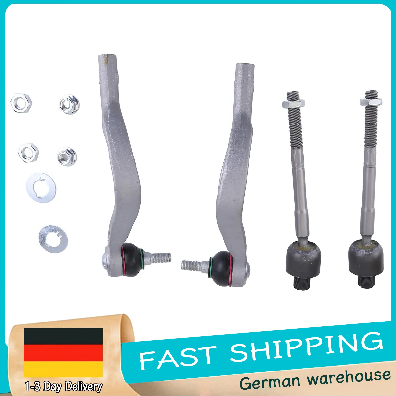 

673000005 673000006 Front Inner/Outer Tie Rod End Kit for Maserati Ghibli Quattroporte 2014-2016 Ghibli Base S Sq4 Q4 2014-2016