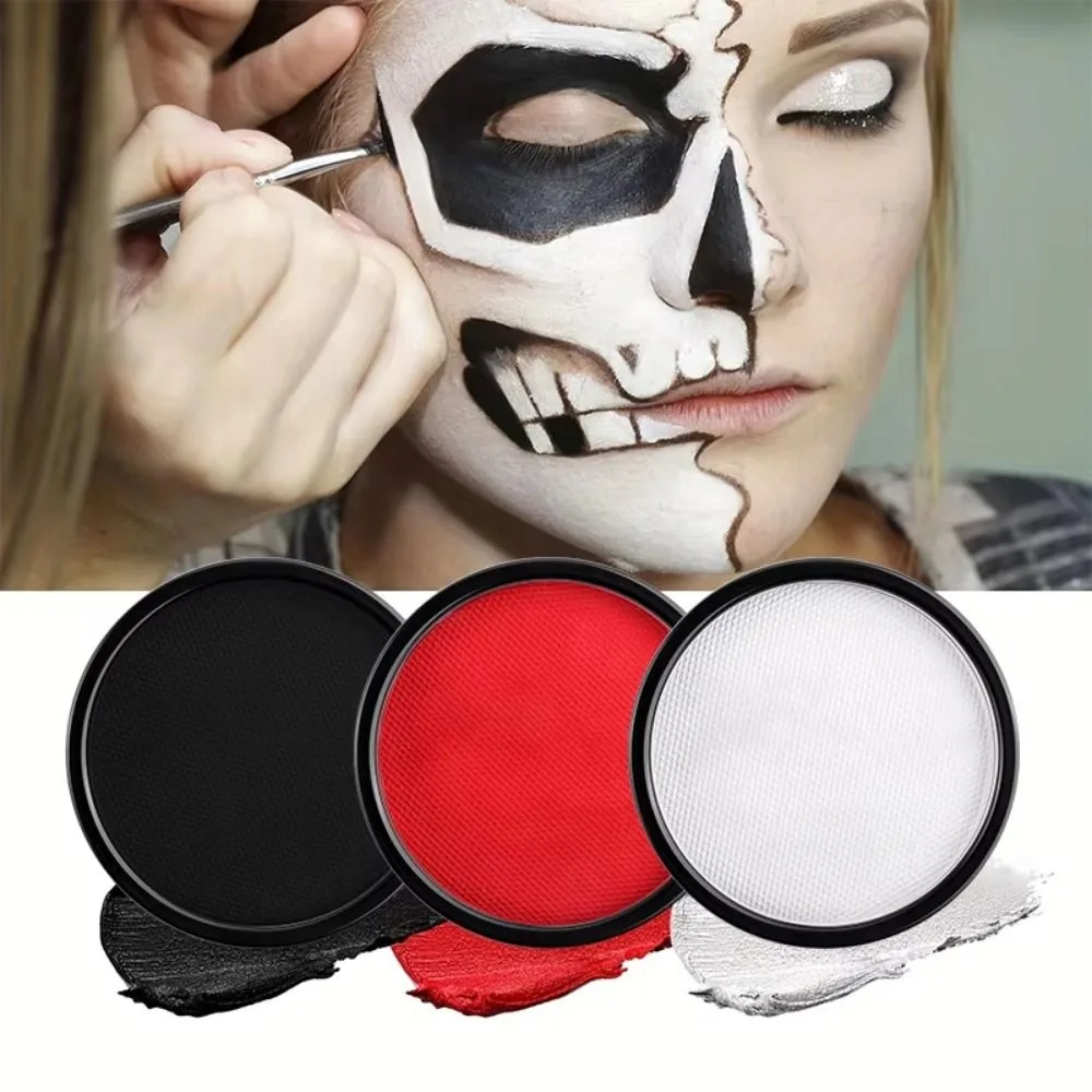 Water Activated Water Solubility Body Paint Monochromatic Long-Lasting Face Paint Palette Vibrant Colors Waterproof