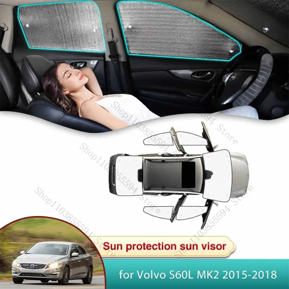 

Car Sun Shade for Volvo S60L MK2 2015 2016 2017 2018 Accessories Sunshade Windshield Side Window Privacy Shading Parts Anti-UV