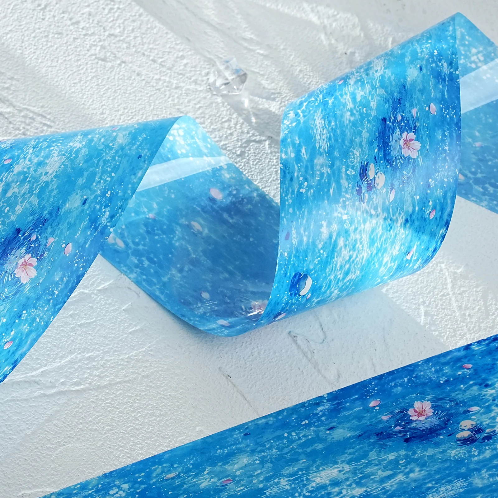 78mm * 2m Yingying Water Room Series Ins Water Surface Landscape Decoration Tape DIY Diary Art Journal Scrapbooking Material