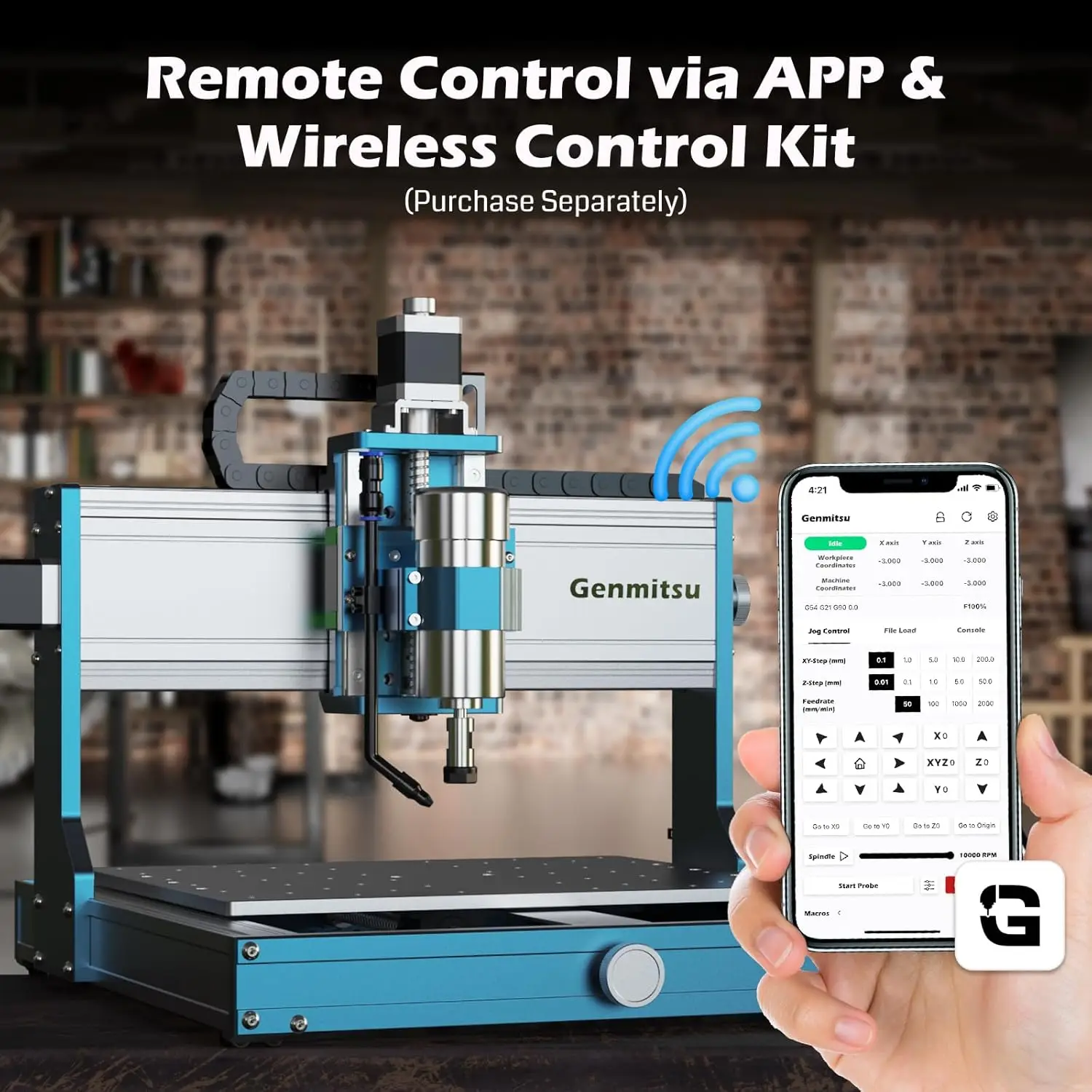 Genmitsu 3030-PROVer MAX CNC Router Machine with Linear Guide & Ball Screw Motion, Achieve ±0.05mm Accuracy