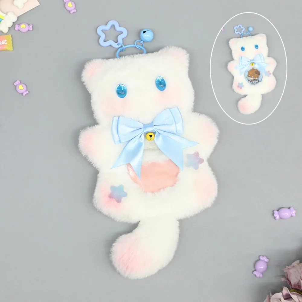 

Кружевной милый держатель для бейджа с мультяшным котом, плюшевые булавки в стиле аниме, основа для дисплея Kawaii с брелоком, украшение для значка, лоток, защита для булавок