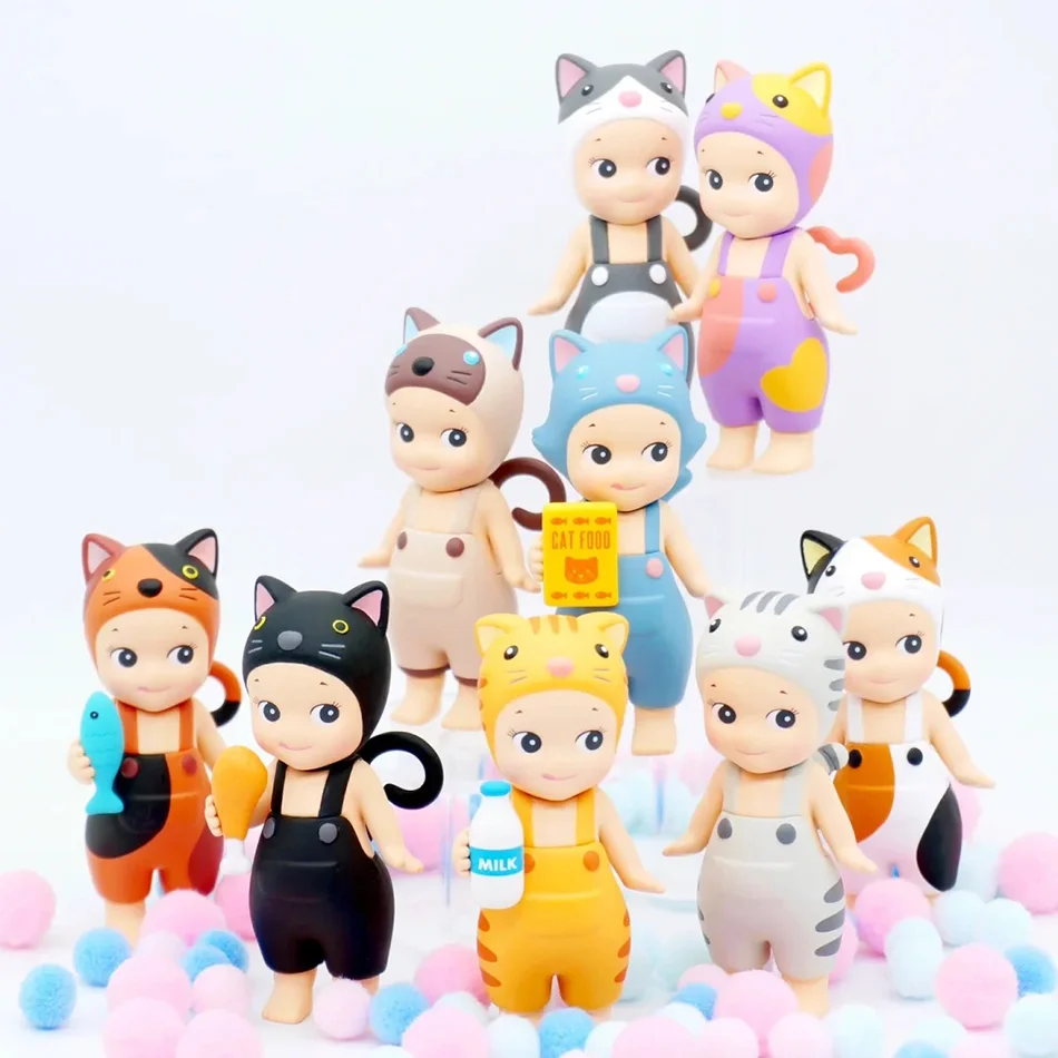 S Angel Little Angel Doll Cat Life Series Caja ciega Muñeca Llavero Colgante Colgante hecho a mano Regalos