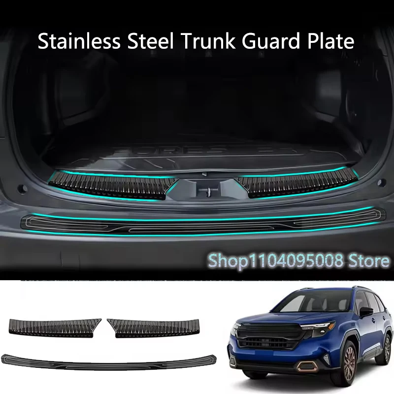 

For Subaru Forester 2024 2025 Trunk Bumper Sill Cover Stainless Rear Fender Protector Stick Decoration