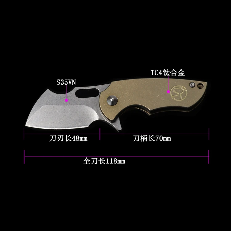 titanium handle pocket knife TC4 folding knives