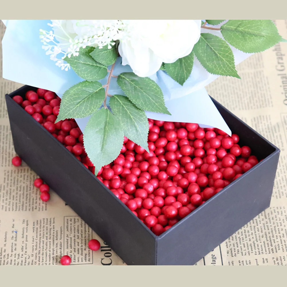  100 Pcs Red Lip Charms Enfeites De Natal Berries Berry Decor Artificial Home Rodless