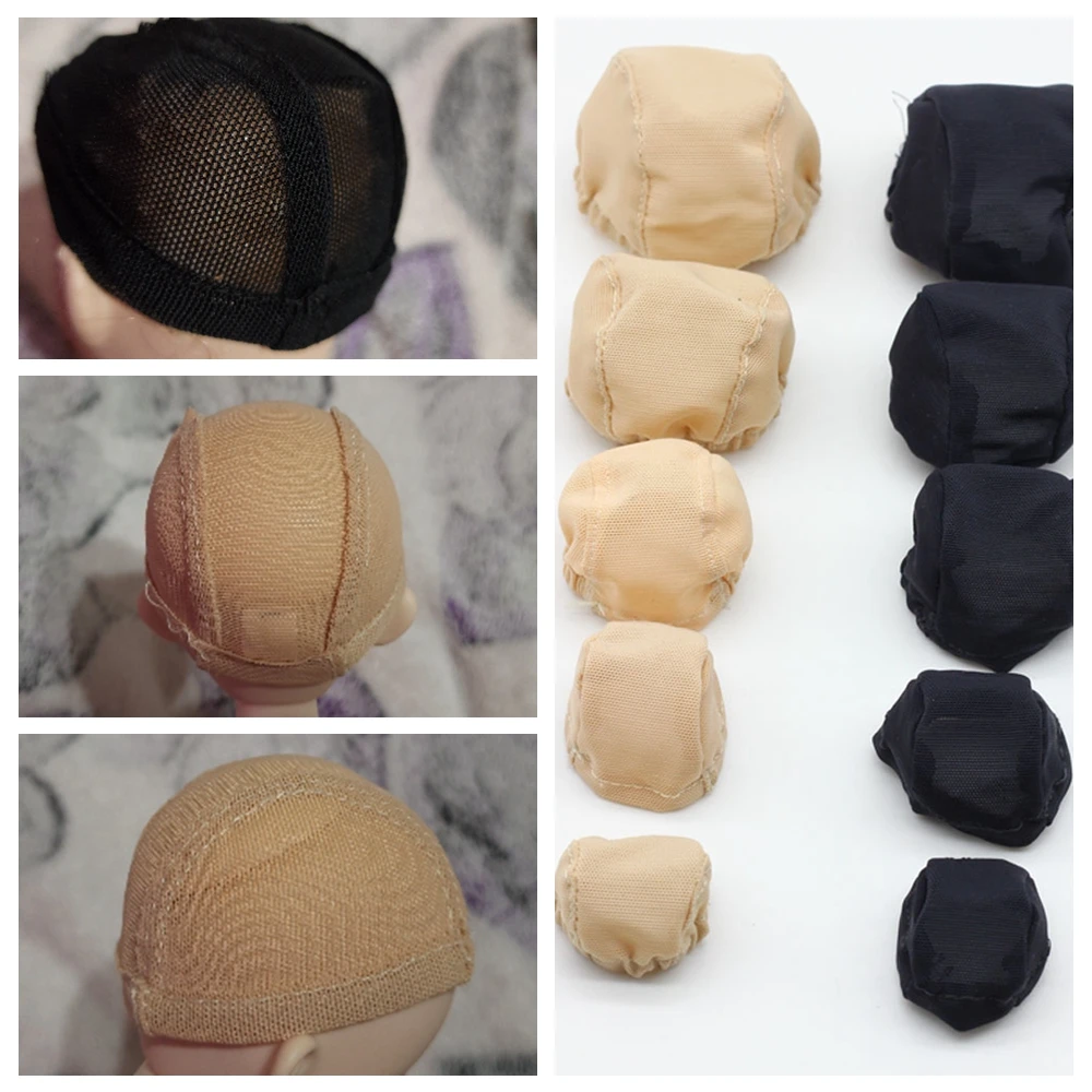 

Doll Beige Black Fixed Hair Hairnet Net Non-slip Hat Cap for 1/3 1/4 1/6 1/8 1/12 BJD Doll Wig DIY Bjd Accessories